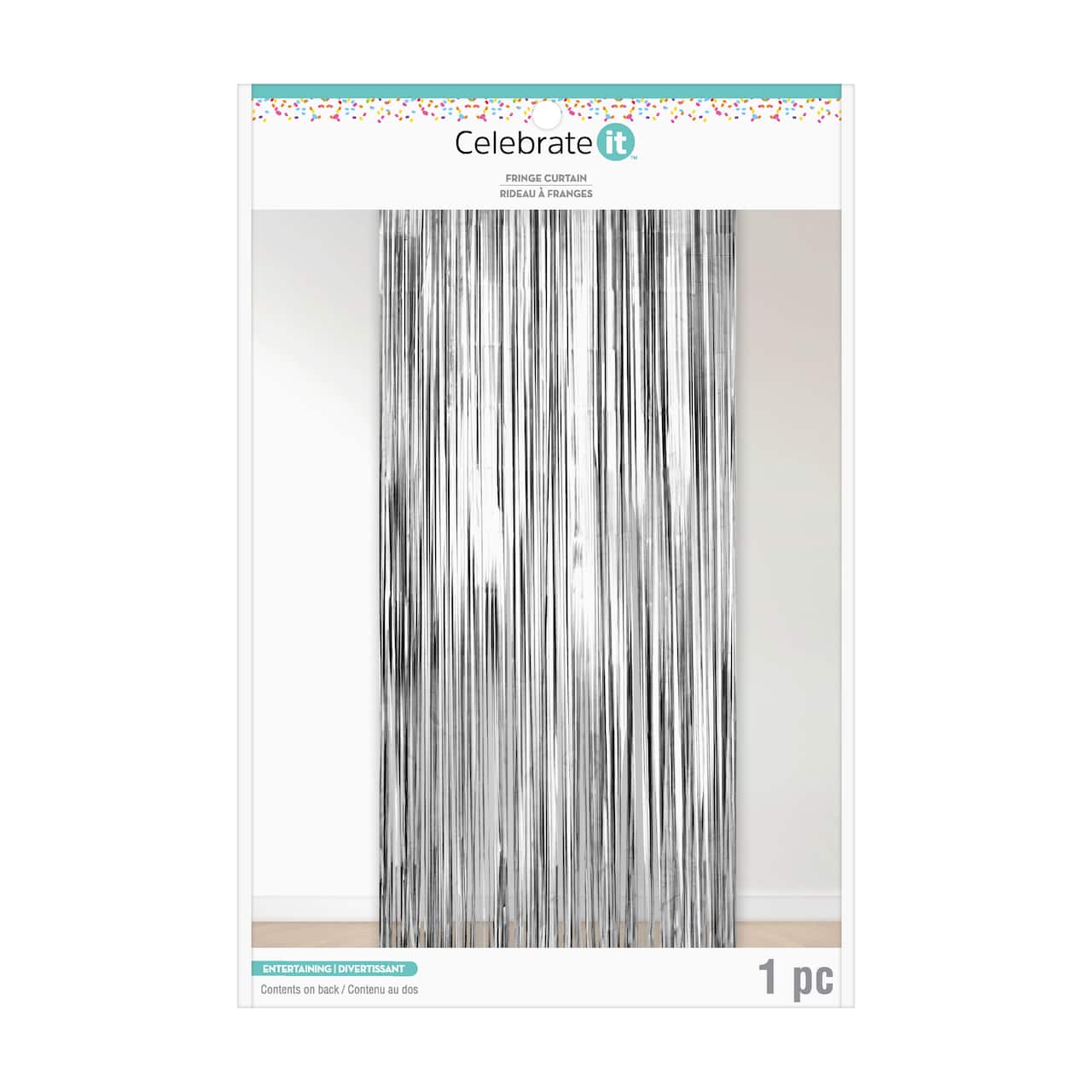 Silver Fringe Curtain by Celebrate It™